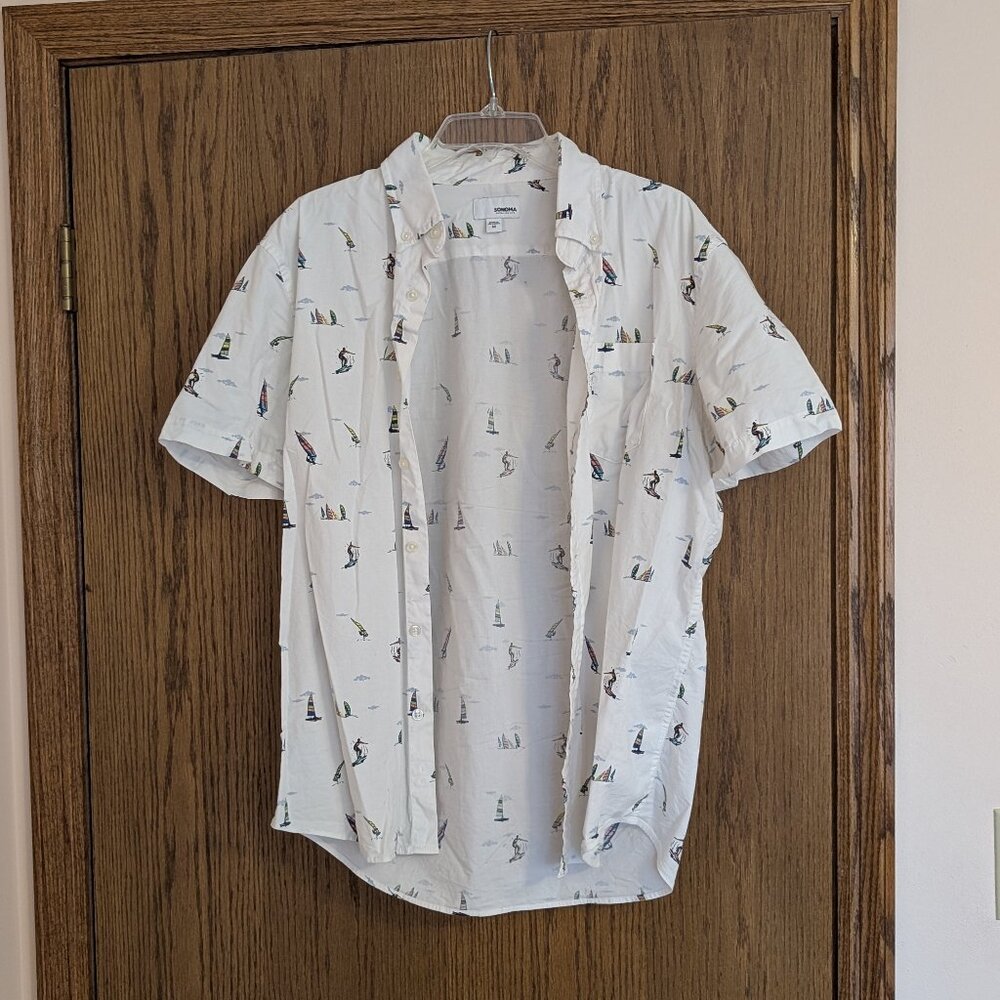 Mens Button Down Short Sleeve Shirt